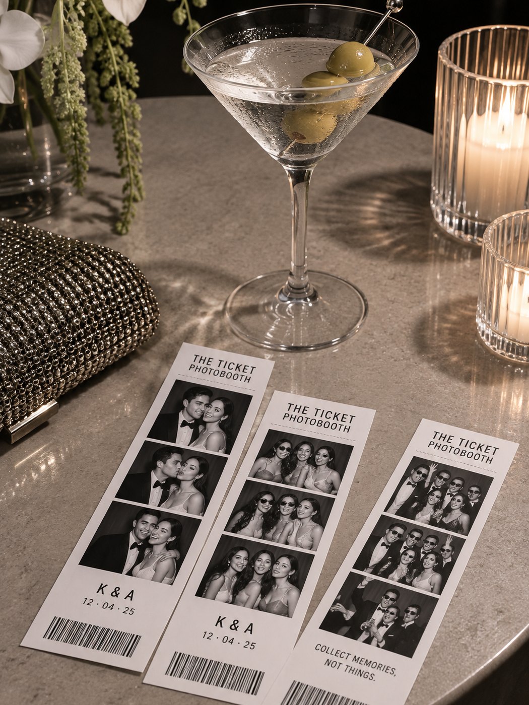 Tickets impresos sobre una mesa del evento